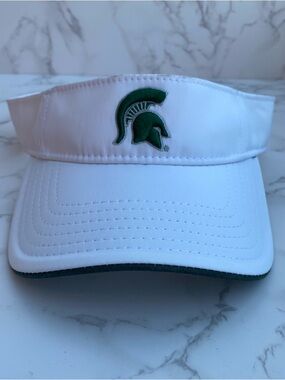 The Game Michigan State Spartan Visor White/Green  OS Adjustable